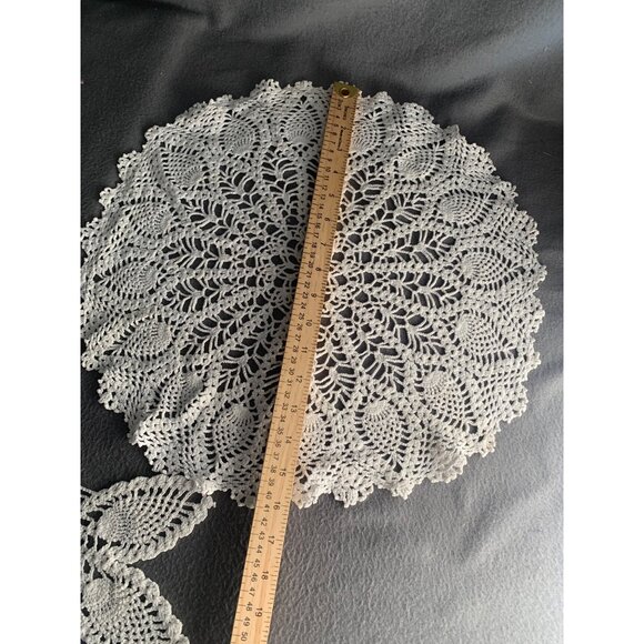 Vintage Handcrafted Lace Doilies Set Of 2 Decorative Table Accents - Picture 10 of 13